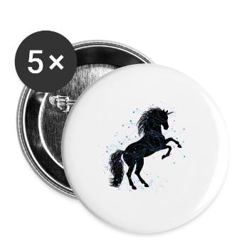 Unicorn - Buttons large 2.2''/56 mm (5-pack) - white - Front
