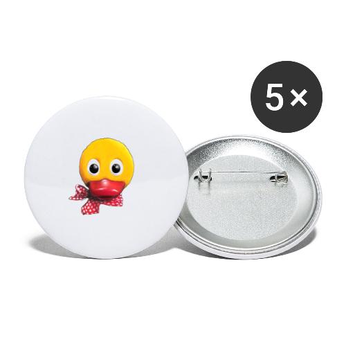 Schnatterinchen 3D - Buttons groß 56 mm (5er Pack)