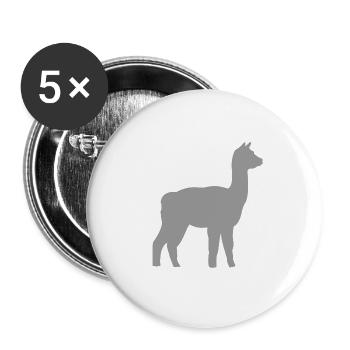 Alpaca - Buttons groß 56 mm (5er Pack) - Weiß - Vorne