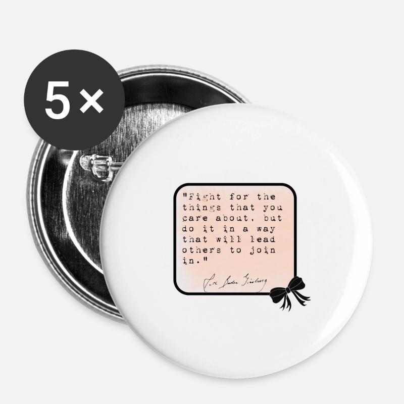 RBG Ruth Bader Ginsburg - quote - Buttons large 2.2''/56 mm (5-pack) - white