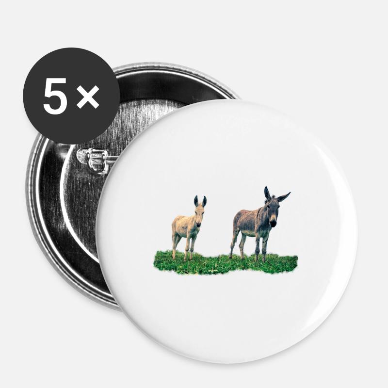 donkey - donkey - Buttons large 2.2''/56 mm (5-pack) - white