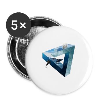 Arctic Ocean - Buttons large 2.2''/56 mm (5-pack) - white - Front