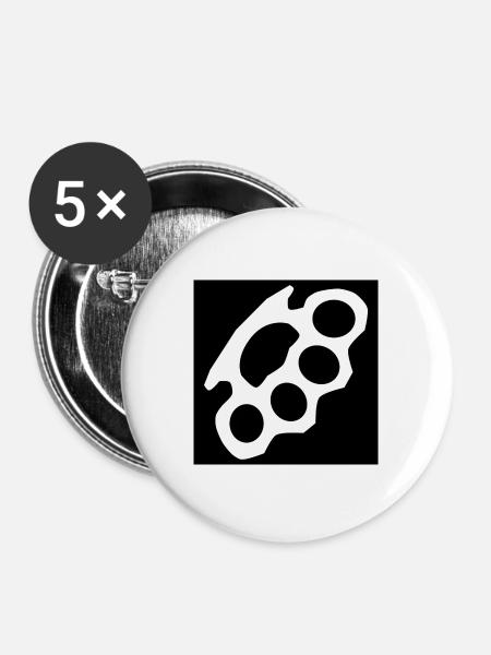 schlagring - Buttons groß 56 mm (5er Pack) - Weiß