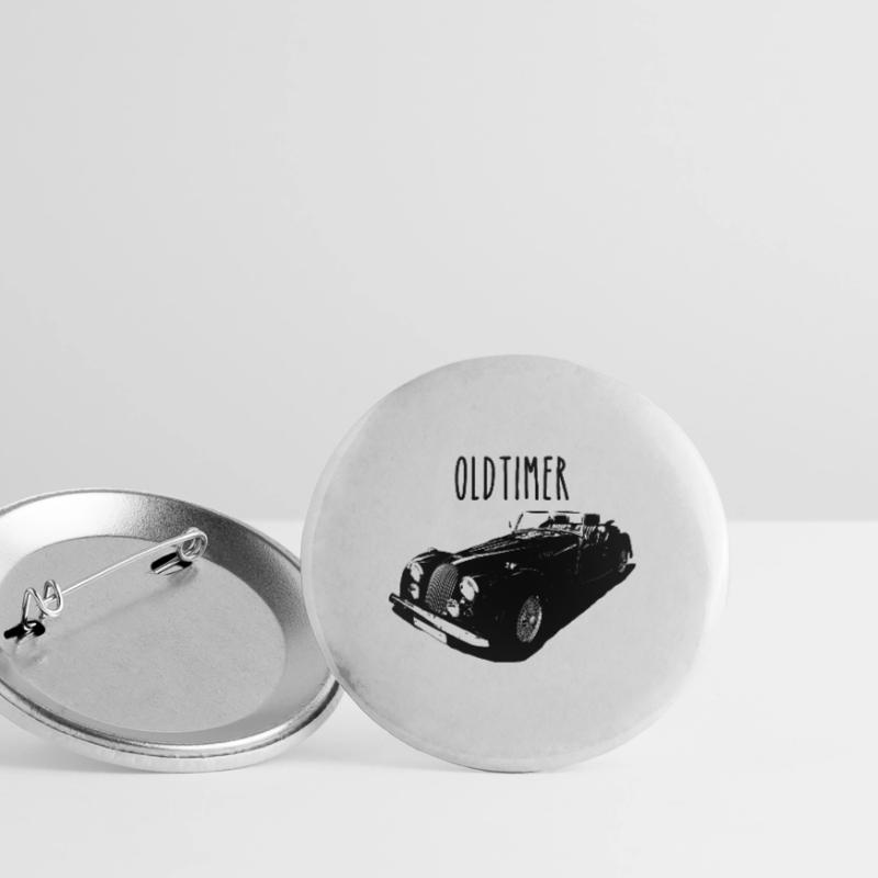 Britischer Oldtimer - Plus4 oder Plus8 Buttons groß 56 mm (5er Pack)