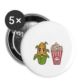 Vegan Farm Vegetable Yellow Cooking Collection - Buttons large 2.2''/56 mm (5-pack) - white - Front