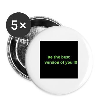 Be the best version of you - Lot de 5 grands badges (56 mm) - blanc - Devant
