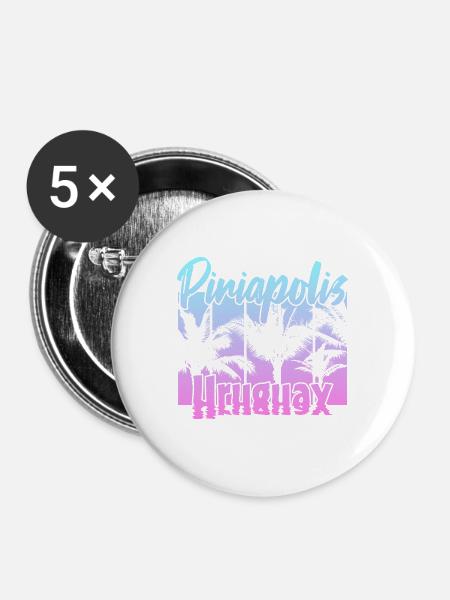 Piriápolis Uruguay - Buttons groß 56 mm (5er Pack) - Weiß