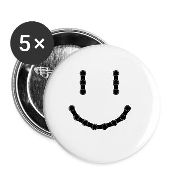 Aurait eu une chaîne de vélo 18 - Lot de 5 grands badges (56 mm) - blanc - Devant