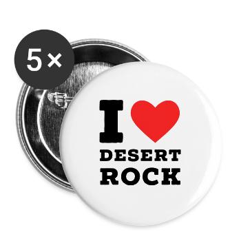 I love desert rock - Buttons large 2.2''/56 mm (5-pack) - white - Front