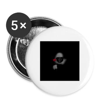 Dead Head In Space - Buttons groß 56 mm (5er Pack) - Weiß - Vorne