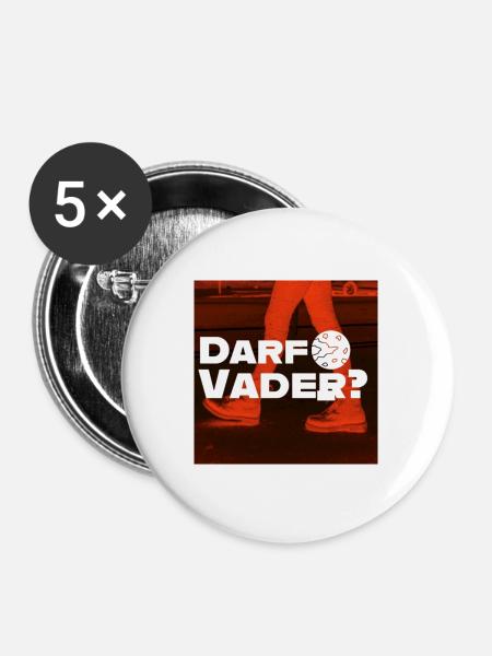 Darth Vader lustige Geschenkidee. - Buttons groß 56 mm (5er Pack) - Weiß
