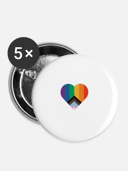 Love - Buttons groß 56 mm (5er Pack) - Weiß