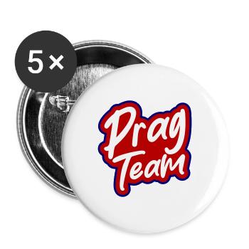 Prague Team - Buttons large 2.2''/56 mm (5-pack) - white - Front