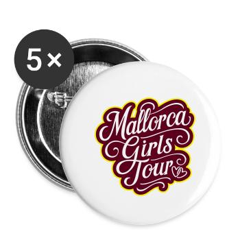 Mallorca Girls Tour Heart - Buttons large 2.2''/56 mm (5-pack) - white - Front