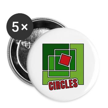 Grüne Abstraktion mit Drehung - Buttons groß 56 mm (5er Pack) - Weiß - Vorne