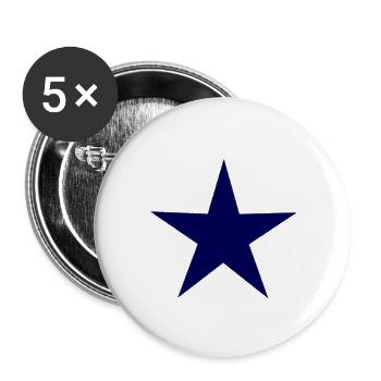 STAR. STAR. STARS. FEAST. ANNIVERSARY. CHRISTMAS. - Buttons large 2.2''/56 mm (5-pack) - white - Front