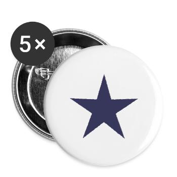 STERN. STERN. STERNE. FEST. JAHRESTAG. WEIHNACHTEN. - Buttons groß 56 mm (5er Pack) - Weiß - Vorne