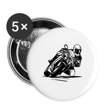 Vector Racing Driver Motor Motorsport - Buttons large 2.2''/56 mm (5-pack) - white - Front