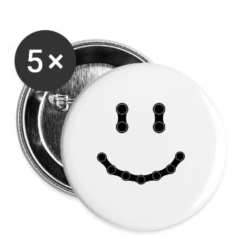 Aurait eu une chaîne de vélo 13 - Lot de 5 grands badges (56 mm) - blanc - Devant
