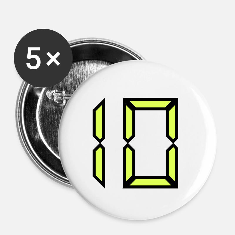 10. BIRTHDAY. HAPPY BIRTHDAY - Buttons large 2.2''/56 mm (5-pack) - white