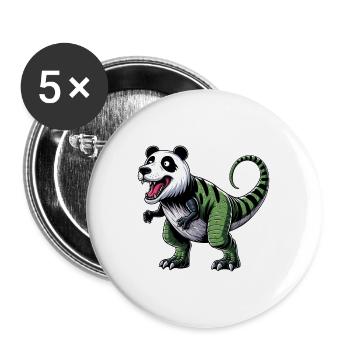 Brontosaur Zebra Fusion: Fantastic - Buttons large 2.2''/56 mm (5-pack) - white - Front