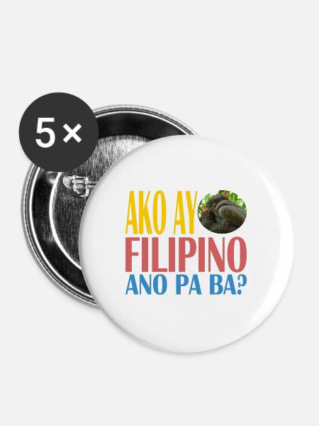 Philippinischer Tarsier - Buttons groß 56 mm (5er Pack) - Weiß