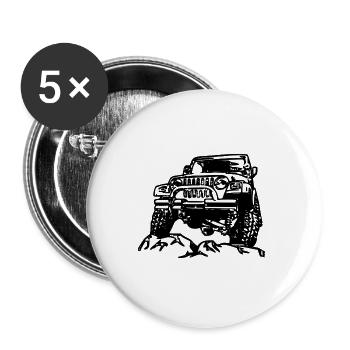 Jeep - Lot de 5 grands badges (56 mm) - blanc - Devant