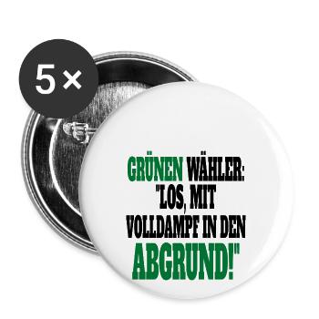 Witze Grüne Die Grünen Habeck Baerbock Partei - Buttons groß 56 mm (5er Pack) - Weiß - Vorne