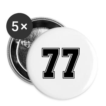 77 Number jersey - Buttons large 2.2''/56 mm (5-pack) - white - Front