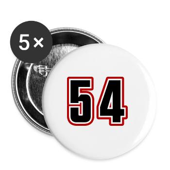 54 number symbol - Buttons large 2.2''/56 mm (5-pack) - white - Front