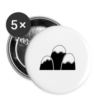 Mountains Mountain Mountains 20 - Buttons large 2.2''/56 mm (5-pack) - white - Front