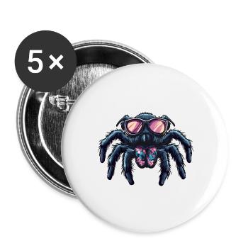 Tarantula Comic Funny Summer - Buttons large 2.2''/56 mm (5-pack) - white - Front