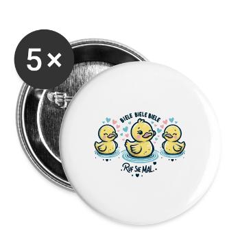 Biele Biele Biele "Ruf sie mal" - Buttons groß 56 mm (5er Pack) - Weiß - Vorne