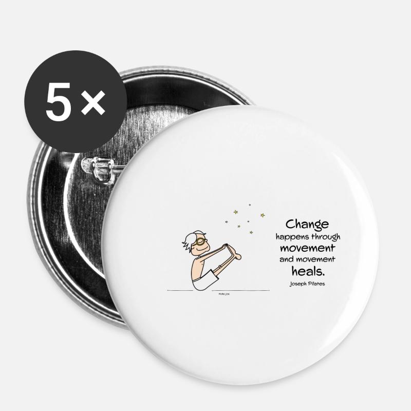Change - Buttons groß 56 mm (5er Pack) - Weiß
