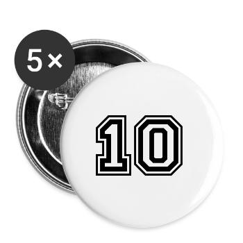 10 Number number - Buttons large 2.2''/56 mm (5-pack) - white - Front