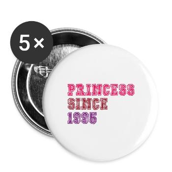 1995 Birthday Princess - Buttons large 2.2''/56 mm (5-pack) - white - Front