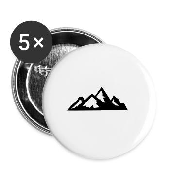 Mountains Mountain Mountains 08 - Buttons large 2.2''/56 mm (5-pack) - white - Front