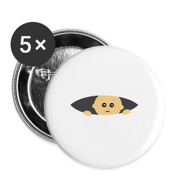 Pregnancy Pregnant Infant - Buttons large 2.2''/56 mm (5-pack) - white - Front
