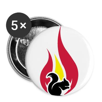 summer squirrel - Buttons groß 56 mm (5er Pack) - Weiß - Vorne
