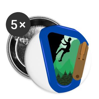 Mountain Climbing Rock Climbing - Buttons large 2.2''/56 mm (5-pack) - white - Front