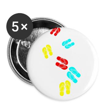 Flip-flops icon - Buttons large 2.2''/56 mm (5-pack) - white - Front