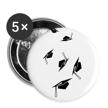 Student symbol - Buttons large 2.2''/56 mm (5-pack) - white - Front