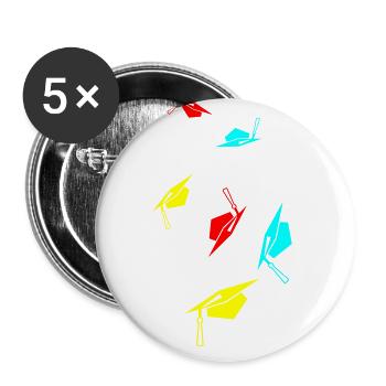 Student symbol - Buttons large 2.2''/56 mm (5-pack) - white - Front