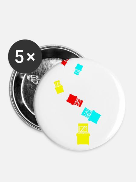 Arcade Retro Gamer - Buttons groß 56 mm (5er Pack) - Weiß