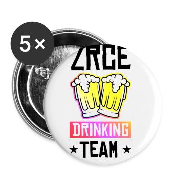 L’équipe Zrce Drinking - Lot de 5 grands badges (56 mm) - blanc - Devant