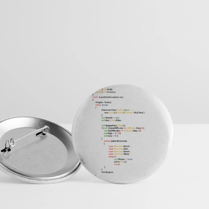 Coder Coding Software Developer Programmer Nerd Ge Buttons groß 56 mm (5er Pack)