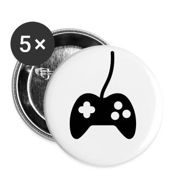 games - Buttons groß 56 mm (5er Pack) - Weiß - Vorne