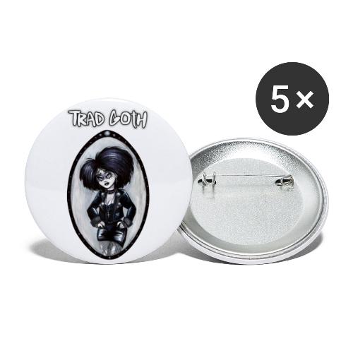Trad Goth One Side Print - Buttons large 2.2''/56 mm (5-pack)