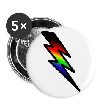 Ray Thunderbolt - Buttons groß 56 mm (5er Pack) - Weiß - Vorne