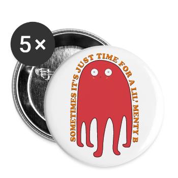 Doodles Graphique Drôle - Lot de 5 grands badges (56 mm) - blanc - Devant